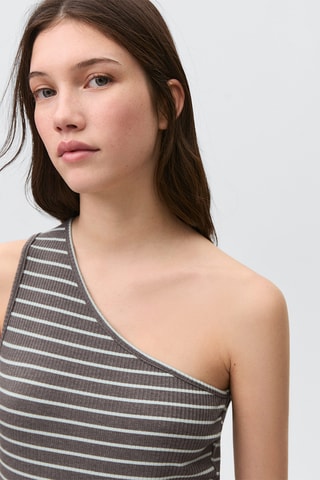 Robe longue asymétrique - Gris