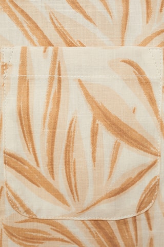 Chemise coton manches courtes - Ocre