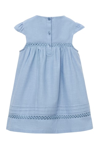Robe détails brodés - Bleu clair