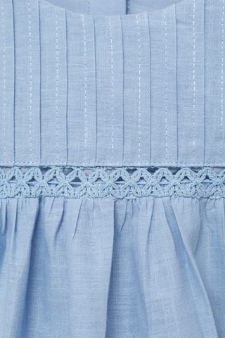 Robe détails brodés - Bleu clair