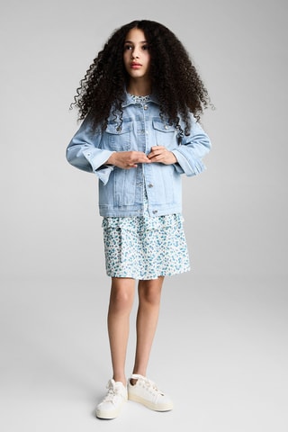 Robe fleurs volant - Blanc cassé