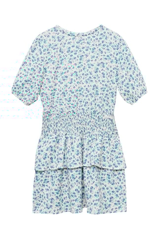 Robe fleurs volant - Blanc cassé