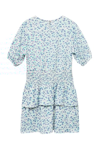 Robe fleurs volant - Blanc cassé