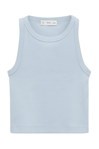 Crop top maille - Blanc cassé