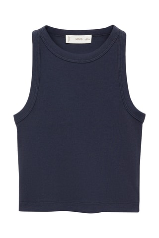 Crop top maille - Blanc cassé