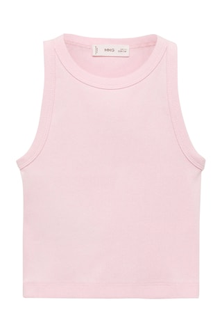 Crop top maille - Blanc cassé