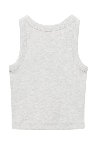 Crop top maille - Blanc cassé