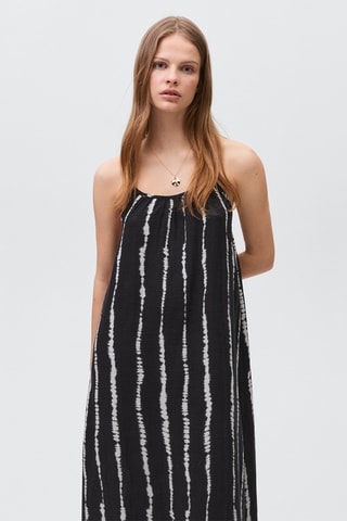 Robe longue tie-dye - Noir