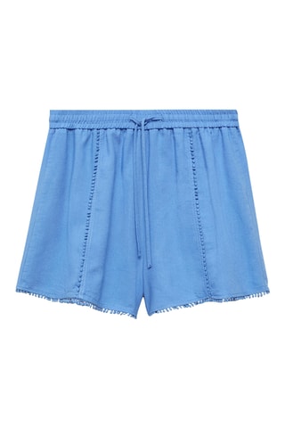 Short lin cordon - Bleu clair