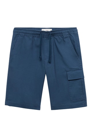 Bermuda poches cargo - Bleu