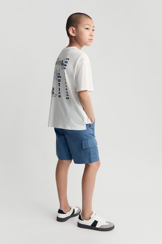 T-shirt imprimé manches courtes - Blanc cassé