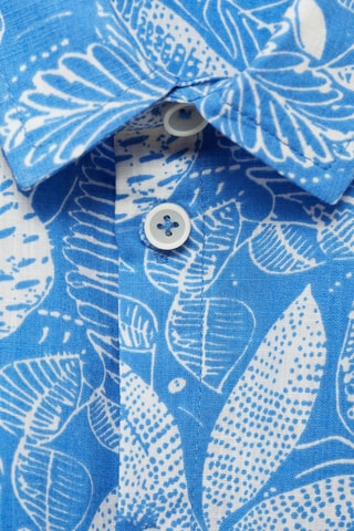 Chemise imprimée hawaïenne - Bleu électrique