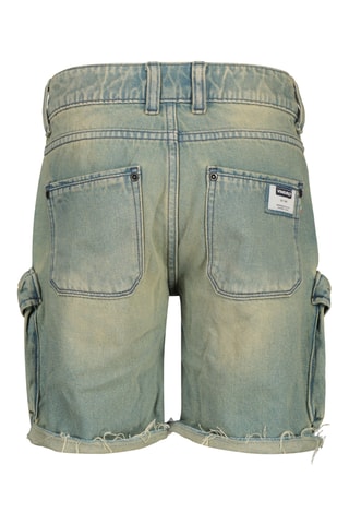 Calções cargo em ganga - Azul