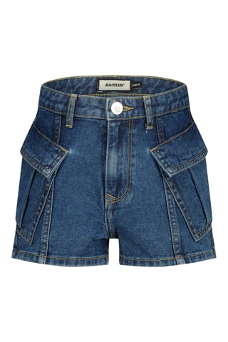 Calções de ganga - Azul-cobalto