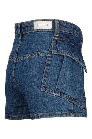 Calções de ganga - Azul-cobalto