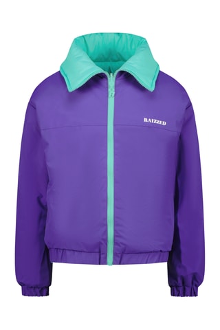 Casaco reversível - Turquesa e violeta