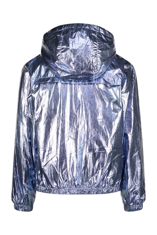 Casaco com capuz- Prateado