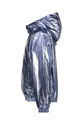 Casaco com capuz- Prateado