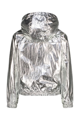 Casaco com capuz- Prateado