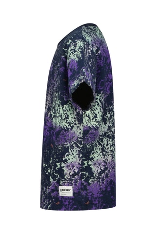 T-shirt tie and dye - Violeta e azul-marinho