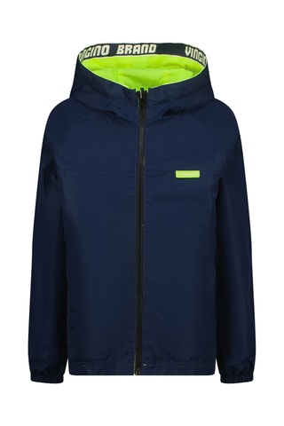 Casaco reversível - Azul-marinho e verde-fluorescente