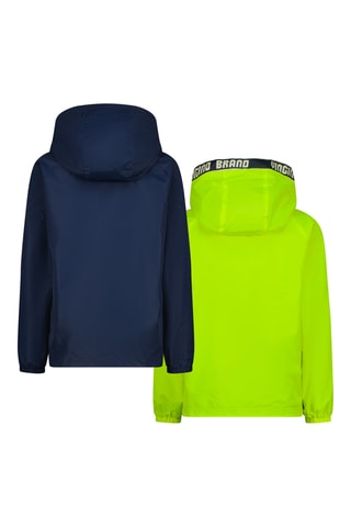 Casaco reversível - Azul-marinho e verde-fluorescente