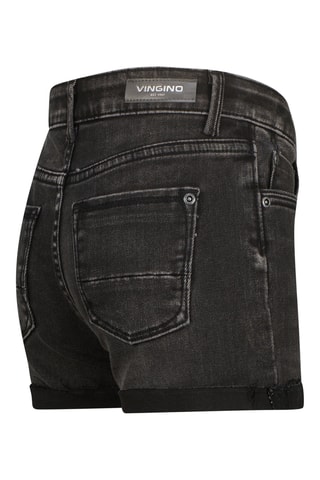 Calções de ganga- Preto