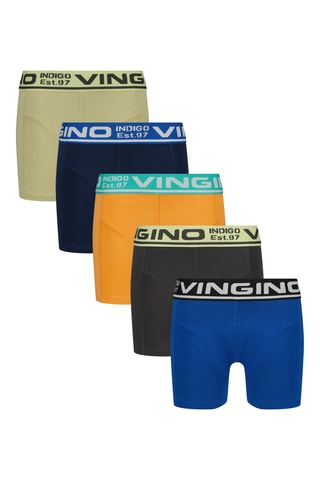 5 boxers - Azul e laranja