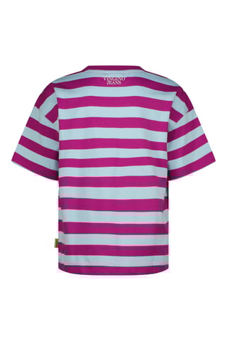 T-shirt - Fúcsia e branco