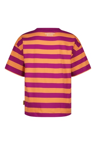 T-shirt - Bordô e laranja