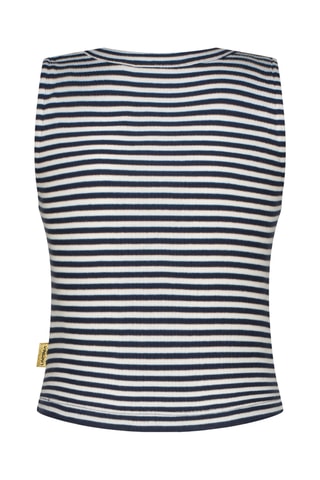 Camisola de alças - Branco e azul-marinho