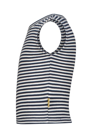 Camisola de alças - Branco e azul-marinho