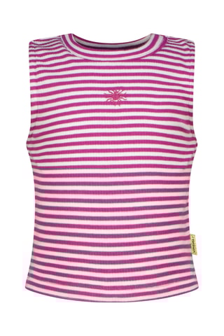 Camisola de alças - Branco e fúcsia