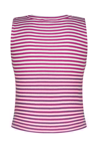 Camisola de alças - Branco e fúcsia