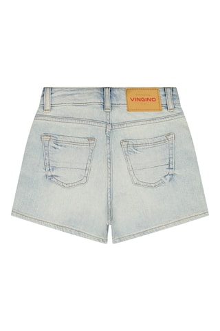 Calções de ganga- Azul-celeste