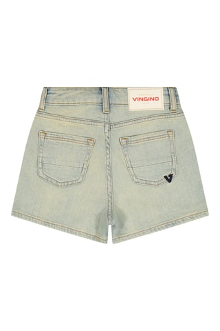 Calções de ganga- Azul-celeste