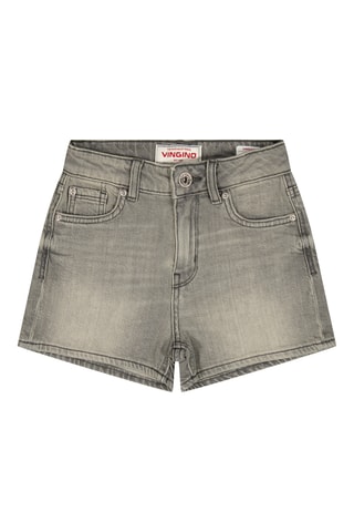 Calções de ganga - Cinzento-claro