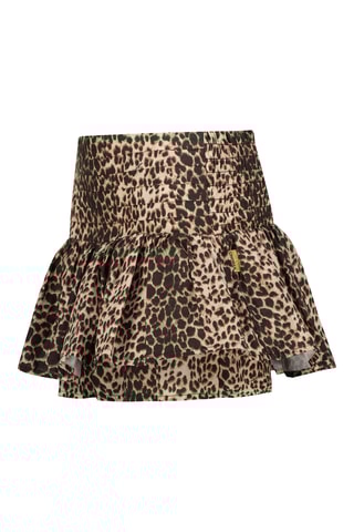 Saia-calção  cintura alta - Bege e preto