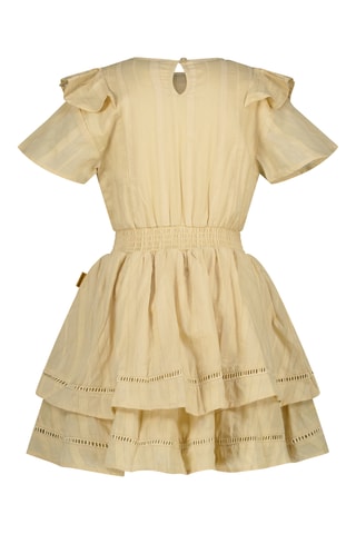 Vestido com folhos- Amarelo