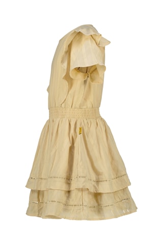 Vestido com folhos- Amarelo