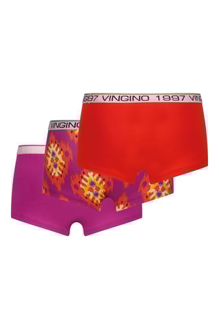 3 shorties - Vermelho e violeta