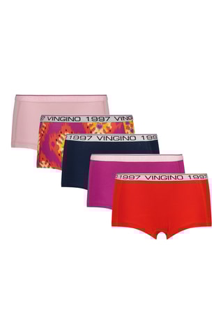 5 shorties - Vermelho e violeta