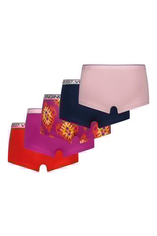 5 shorties - Vermelho e violeta