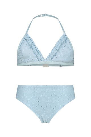 Biquíni em bordado inglês - Azul-celeste