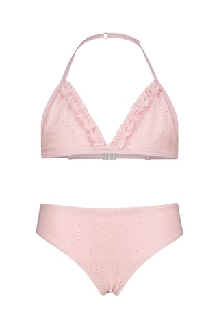 Biquíni em bordado inglês - Rosa