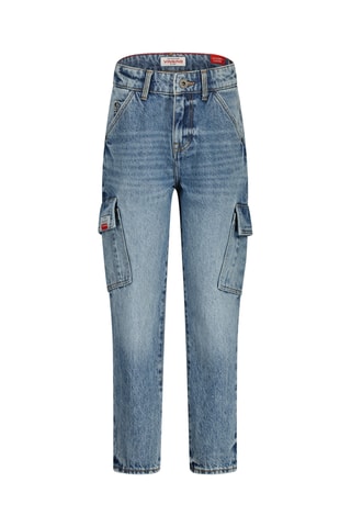 Calças de ganga cargo - Azul