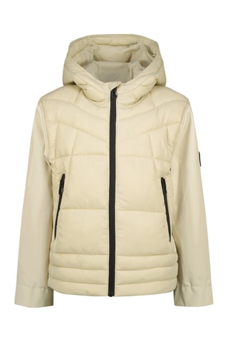 Casaco com capuz - Cru e preto