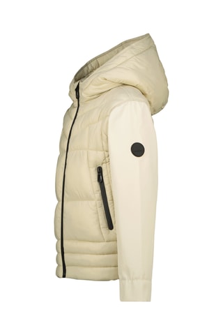 Casaco com capuz - Cru e preto