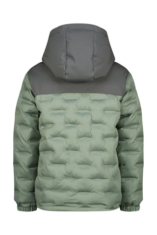 Casaco com capuz - Verde-água e cinzento-escuro