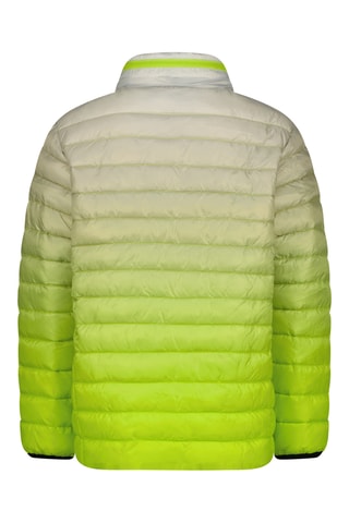 Blusão dip and dye - Cru e verde-fluorescente